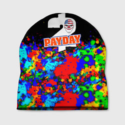 Шапка Payday2 неоновые краски, цвет: 3D-принт