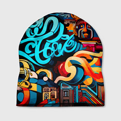 Шапка Abstract graffiti - ai art, цвет: 3D-принт