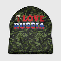 Шапка I love Rassiа, цвет: 3D-принт