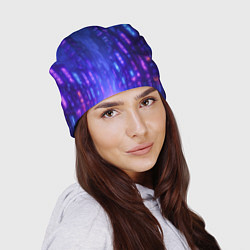 Шапка Одинокий город неона, цвет: 3D-принт — фото 2