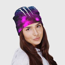 Шапка Monster energy neon space, цвет: 3D-принт — фото 2
