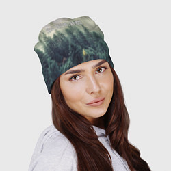 Шапка Лес мой храм - текстом рун, цвет: 3D-принт — фото 2