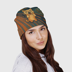 Шапка Котик Крик - вязаный нейроарт, цвет: 3D-принт — фото 2