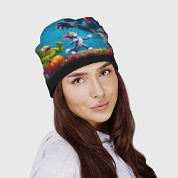 Шапка Кошмарный сон Тома - нейроарт фантазия, цвет: 3D-принт — фото 2