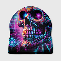 Шапка Neon cyber skull, цвет: 3D-принт