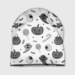 Шапка Halloween grey and white, цвет: 3D-принт