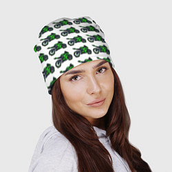 Шапка Motorbike green, цвет: 3D-принт — фото 2