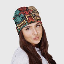 Шапка Demons Oni - neuroart, цвет: 3D-принт — фото 2
