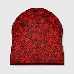 Шапка Красный текстурный хлопьями, цвет: 3D-принт