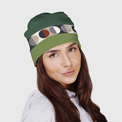 Шапка Луна Малевича сосновый зеленый, цвет: 3D-принт — фото 2
