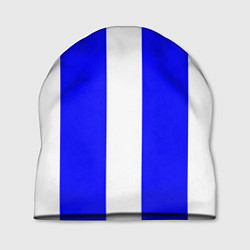 Шапка Color white blue line