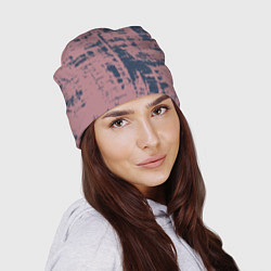 Шапка Текстура с потертостями сине-розовая, цвет: 3D-принт — фото 2