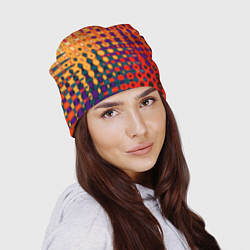 Шапка Красно-жёлтый абстракция, цвет: 3D-принт — фото 2