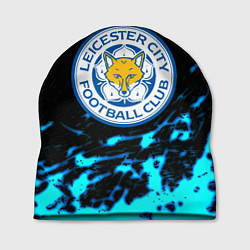 Шапка ФК Лестер Сити голубые краски, цвет: 3D-принт