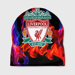 Шапка Liverpool огненный стиль текстура, цвет: 3D-принт