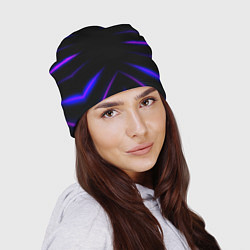 Шапка Color black neon neon, цвет: 3D-принт — фото 2