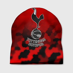 Шапка Тоттенхэм Хотспур камуфляж красный, цвет: 3D-принт