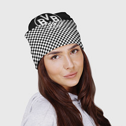 Шапка Borussia шахматная клетка, цвет: 3D-принт — фото 2