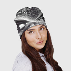 Шапка Art skull in metropolis - ai art fantasy, цвет: 3D-принт — фото 2