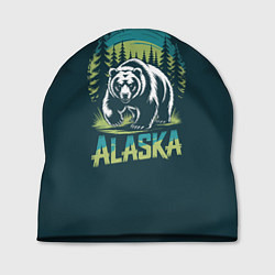 Шапка Огромный медведь на фоне леса, цвет: 3D-принт