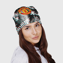 Шапка Манчестер Юнайтед тропики глитч, цвет: 3D-принт — фото 2