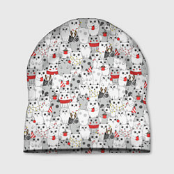 Шапка Новогодние котики, цвет: 3D-принт