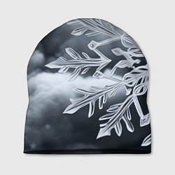 Шапка Снежинка на черно белое, цвет: 3D-принт