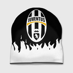 Шапка Ювентус белый огонь текстура, цвет: 3D-принт
