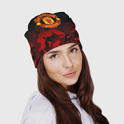 Шапка Манчестер Юнайтед камуфляж текстура, цвет: 3D-принт — фото 2