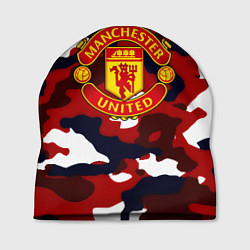Шапка Манчестер Юнайтед камуфляж, цвет: 3D-принт