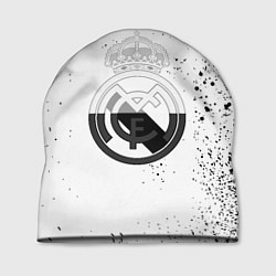 Шапка Реал Мадрид черно белые краски