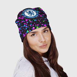 Шапка Челси неоновые краски, цвет: 3D-принт — фото 2