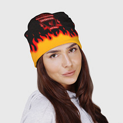 Шапка Liverpool огонь спорт, цвет: 3D-принт — фото 2
