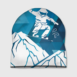 Шапка Горы и сноубордист цвета 3D-принт — фото 1