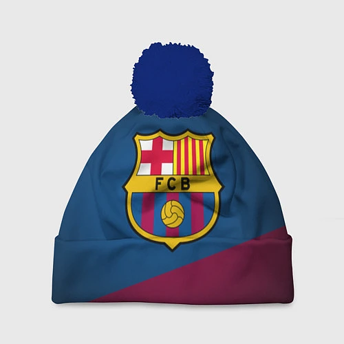 Шапка c помпоном FCB Barcelona / 3D-Тёмно-синий – фото 1