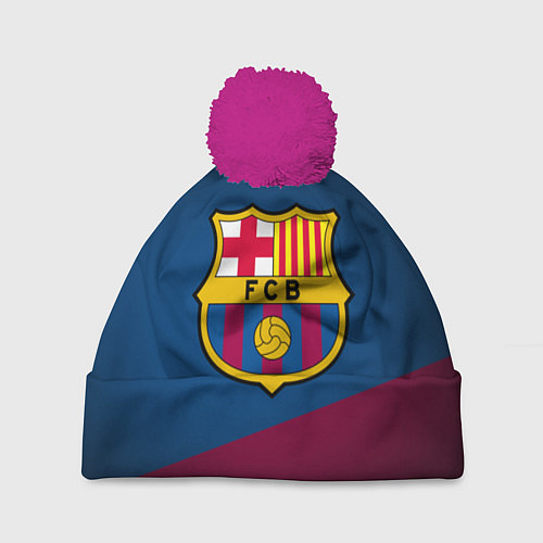 Шапка c помпоном FCB Barcelona / 3D-Малиновый – фото 1
