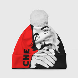Шапка с помпоном Че Гевара, цвет: 3D-белый