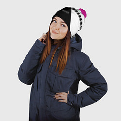 Шапка с помпоном Лучший шахтёр, цвет: 3D-малиновый — фото 2