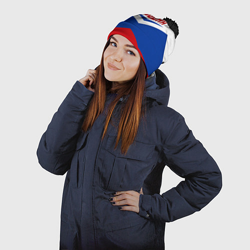 Шапка c помпоном Россия 2016 / 3D-Черный – фото 2