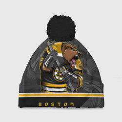 Шапка с помпоном Boston Bruins, цвет: 3D-черный