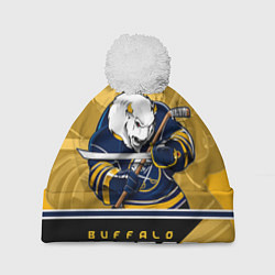 Шапка с помпоном Buffalo Sabres, цвет: 3D-белый