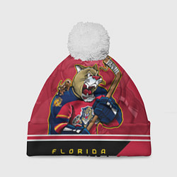 Шапка с помпоном Florida Panthers, цвет: 3D-белый