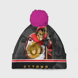 Шапка с помпоном Ottawa Senators, цвет: 3D-малиновый