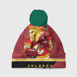 Шапка с помпоном Calgary Flames, цвет: 3D-зеленый