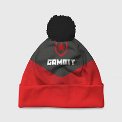 Шапка с помпоном Gambit Gaming Uniform, цвет: 3D-черный