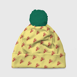 Шапка с помпоном Рай пиццы, цвет: 3D-зеленый