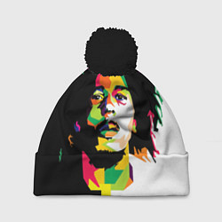 Шапка с помпоном Bob Marley: Colors, цвет: 3D-черный