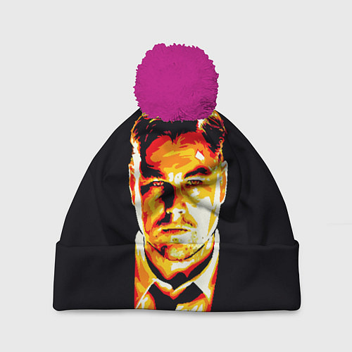 Шапка c помпоном Леонардо Ди Каприо / 3D-Малиновый – фото 1