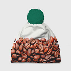 Шапка с помпоном Coffee, цвет: 3D-зеленый
