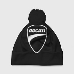 Шапка с помпоном Ducati, цвет: 3D-черный